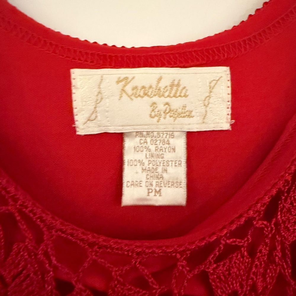 Keesha & Betsy Red Crochet Knit Maxi Dress | Romantic Valentine Boho Sleeveless